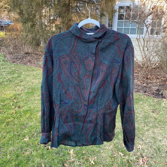 Ralph Lauren Vintage Designer Wool Blouse - Picture 2 of 7